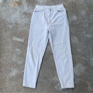 Rare vintage faded glory White denim mom jeans tapered high waisted